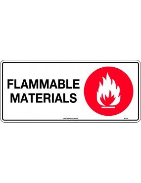 Prohibition Sign - Flammable Materials  Metal