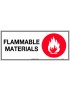 Prohibition Sign - Flammable Materials  Metal