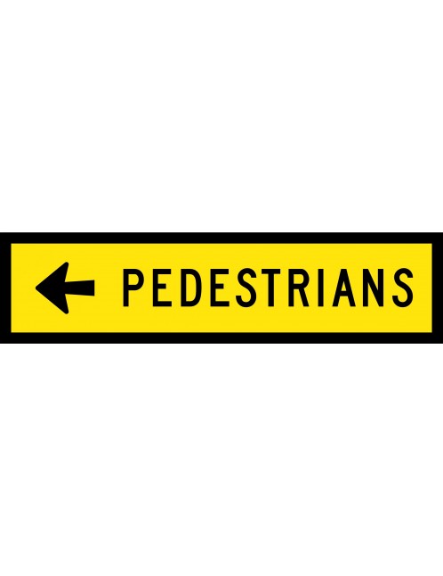 Boxed Edge Sign - Pedestrians Left or Right Arrow