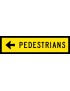 Boxed Edge Sign - Pedestrians Left or Right Arrow
