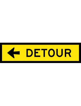Boxed Edge Sign - Detour...