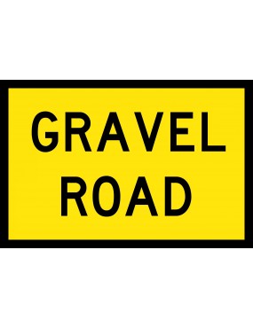 Boxed Edge Sign - Gravel Road