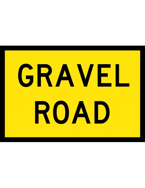 Boxed Edge Sign - Gravel Road