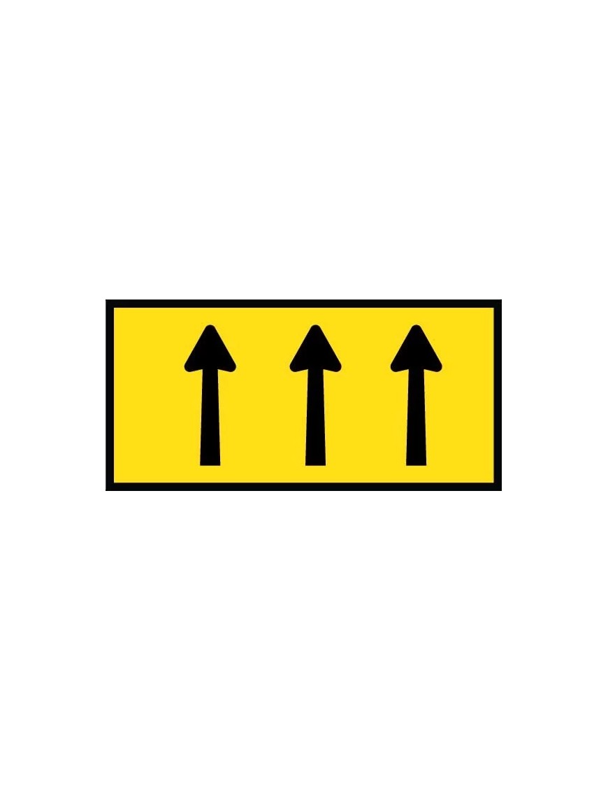 Boxed Edge Sign - Lane Status 3 Lane With Magnetic T