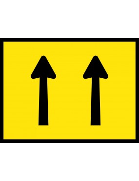 Boxed Edge Sign - Lane Status 2 Lane With Magnetic T