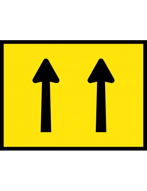 Boxed Edge Sign - Lane Status 2 Lane With Magnetic T