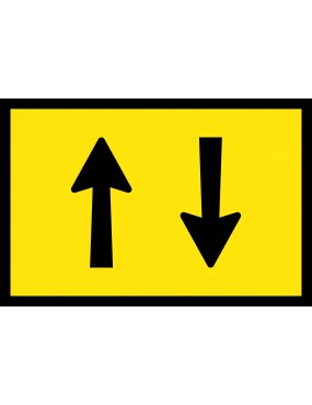 Boxed Edge Sign - Two Way Traffic