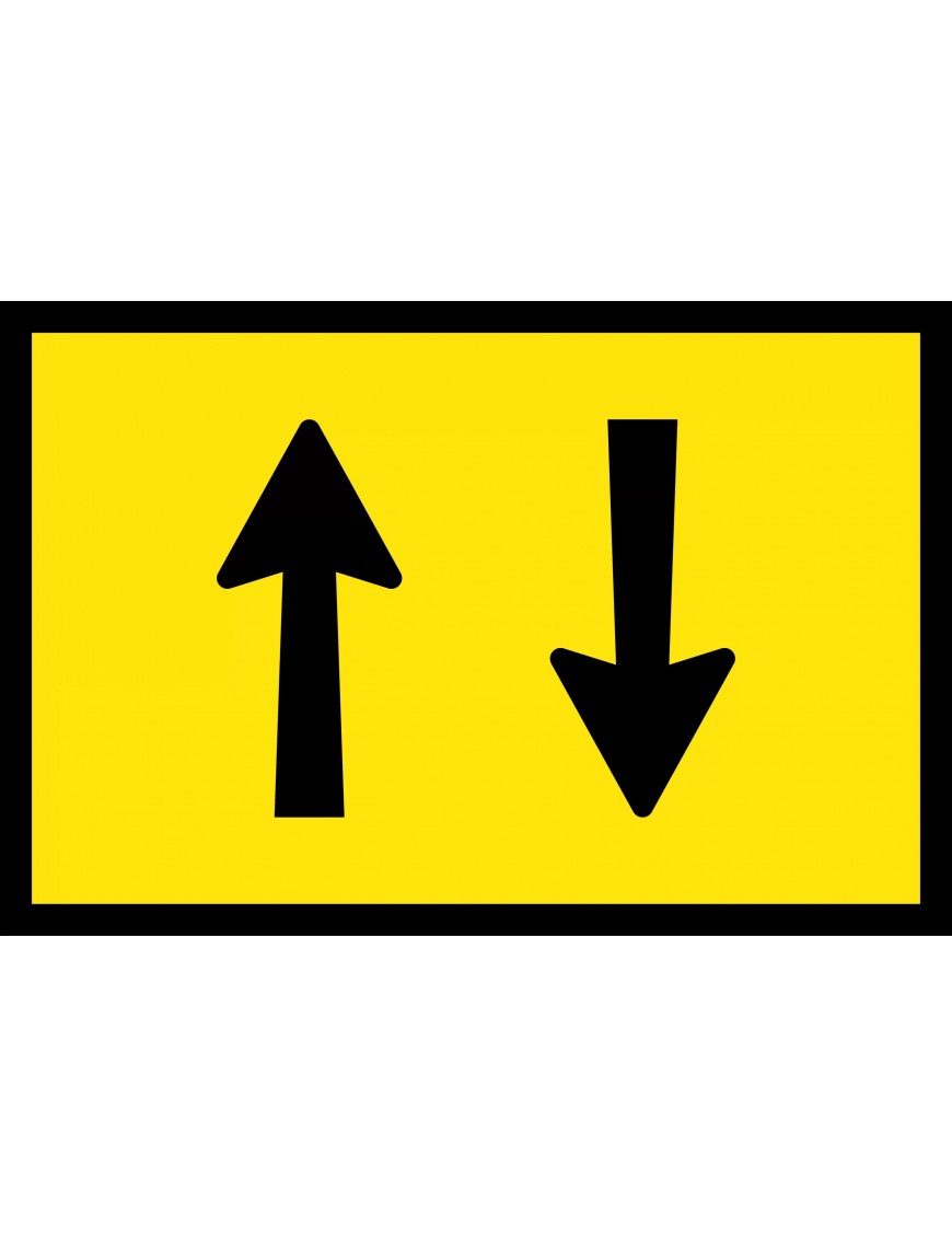 Boxed Edge Sign - Two Way Traffic