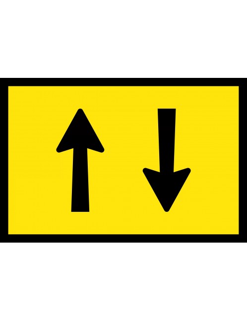 Boxed Edge Sign - Two Way Traffic