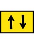 Boxed Edge Sign - Two Way Traffic