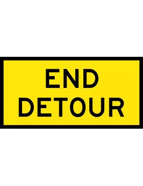 Boxed Edge Sign - End Detour