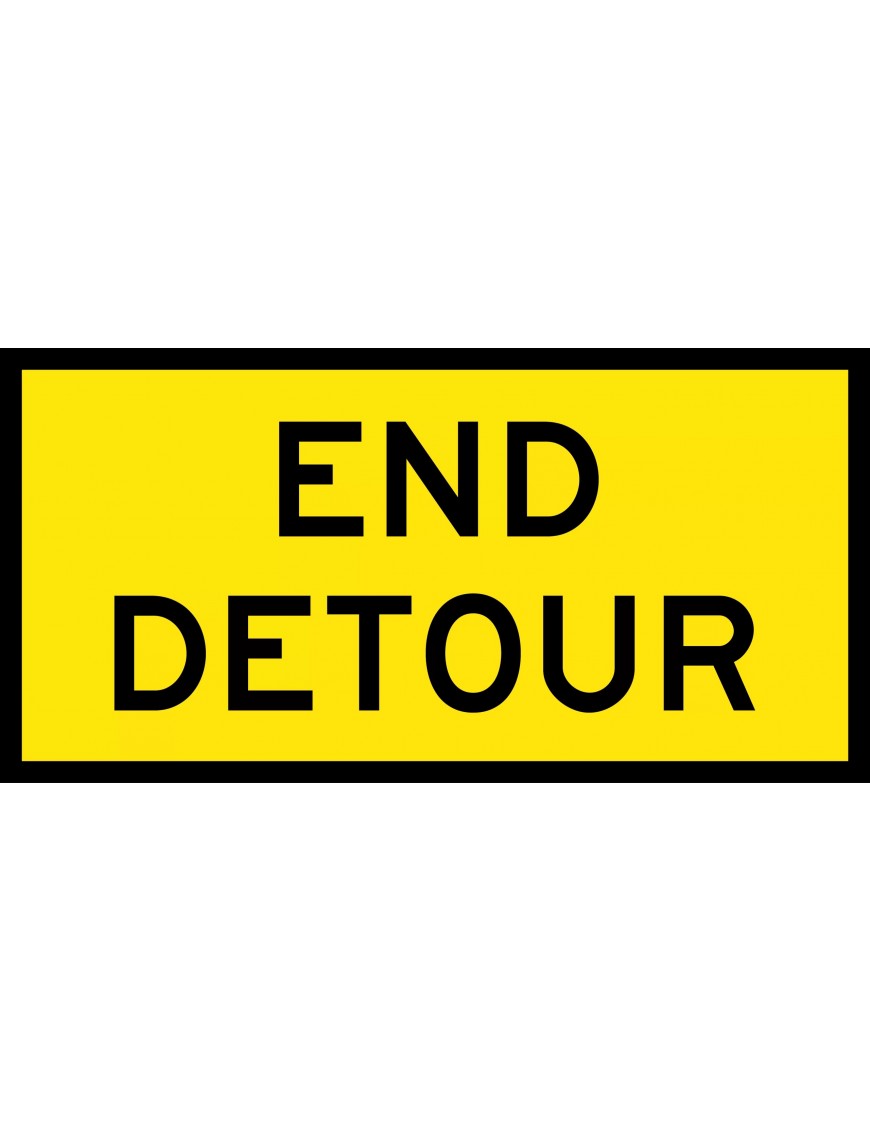 Boxed Edge Sign - End Detour