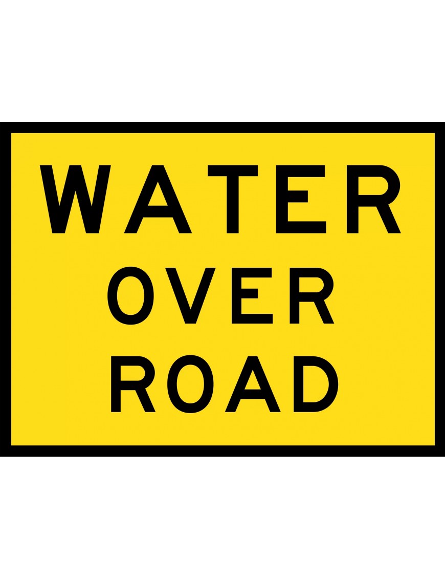 Boxed Edge Sign - Water Over Road