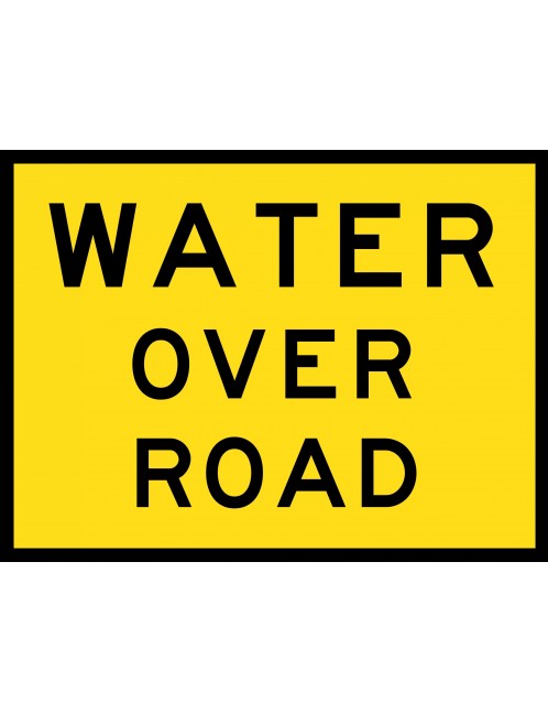 Boxed Edge Sign - Water Over Road