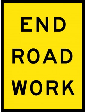 Boxed Edge Sign - End Road Work