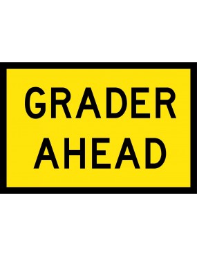 Boxed Edge Sign - Grader Ahead