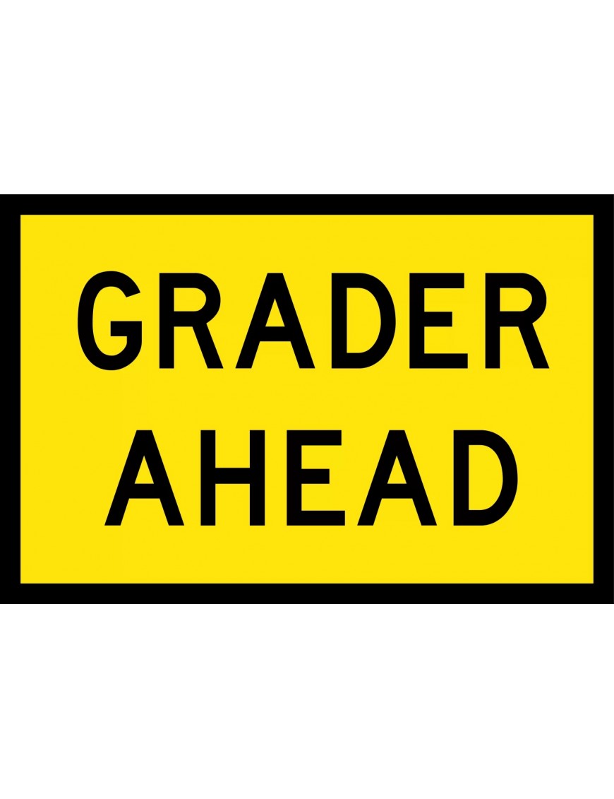 Boxed Edge Sign - Grader Ahead