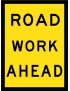 Boxed Edge Sign - Road Work Ahead