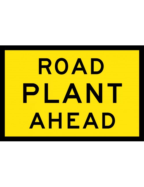 Boxed Edge Sign - Road Plant Ahead