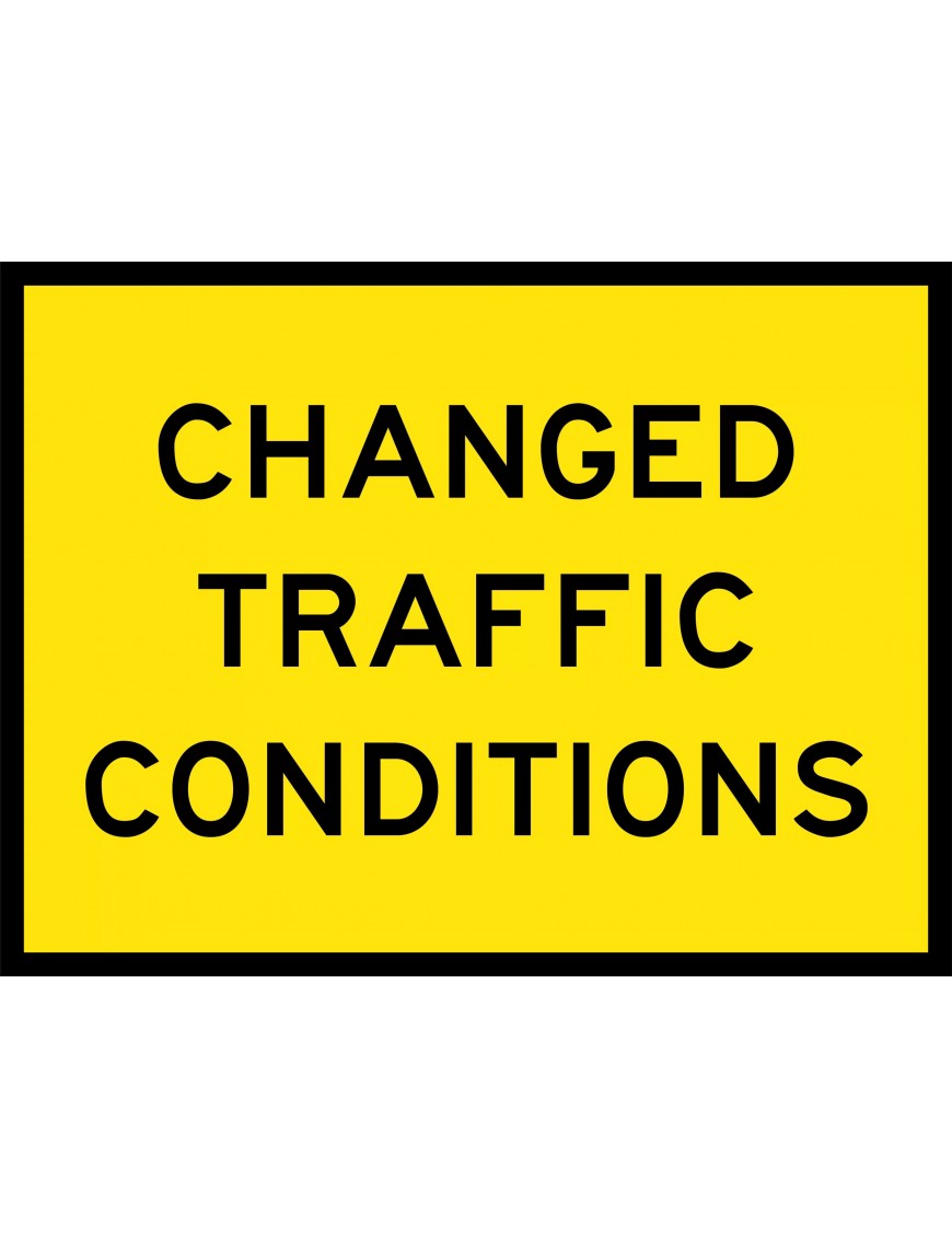 Boxed Edge Sign - Changed Traffic Conditions