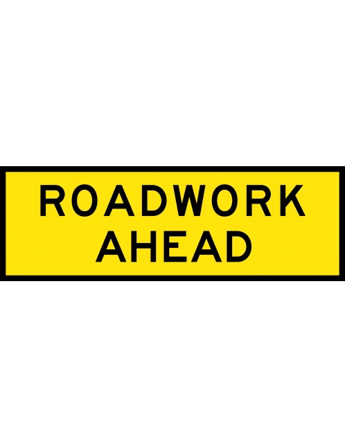 Boxed Edge Sign - Roadwork Ahead