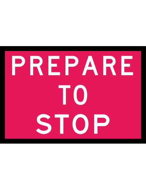 Boxed Edge Sign - Prepare to Stop