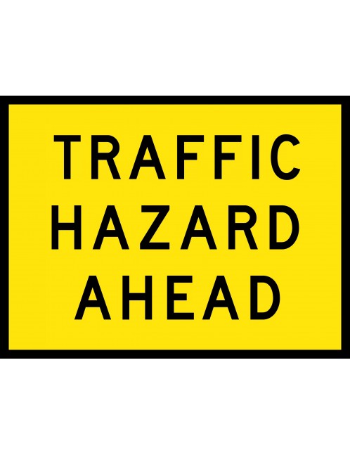 Boxed Edge Sign - Traffic Hazard Ahead