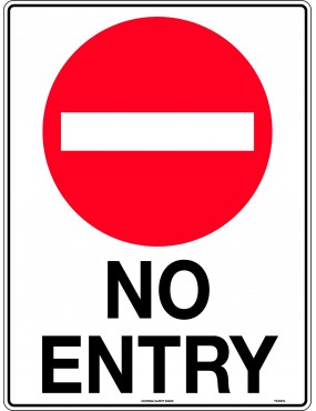 Parking Sign - No Entry  Metal