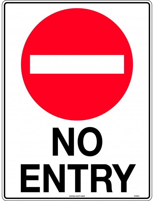 Parking Sign - No Entry  Metal