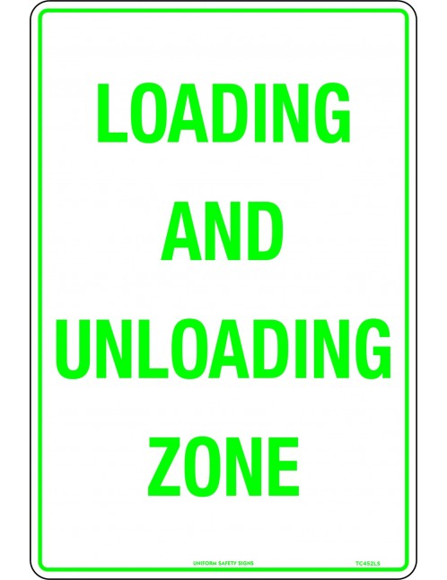 Parking Sign - Loading And Unloading Zone  Metal