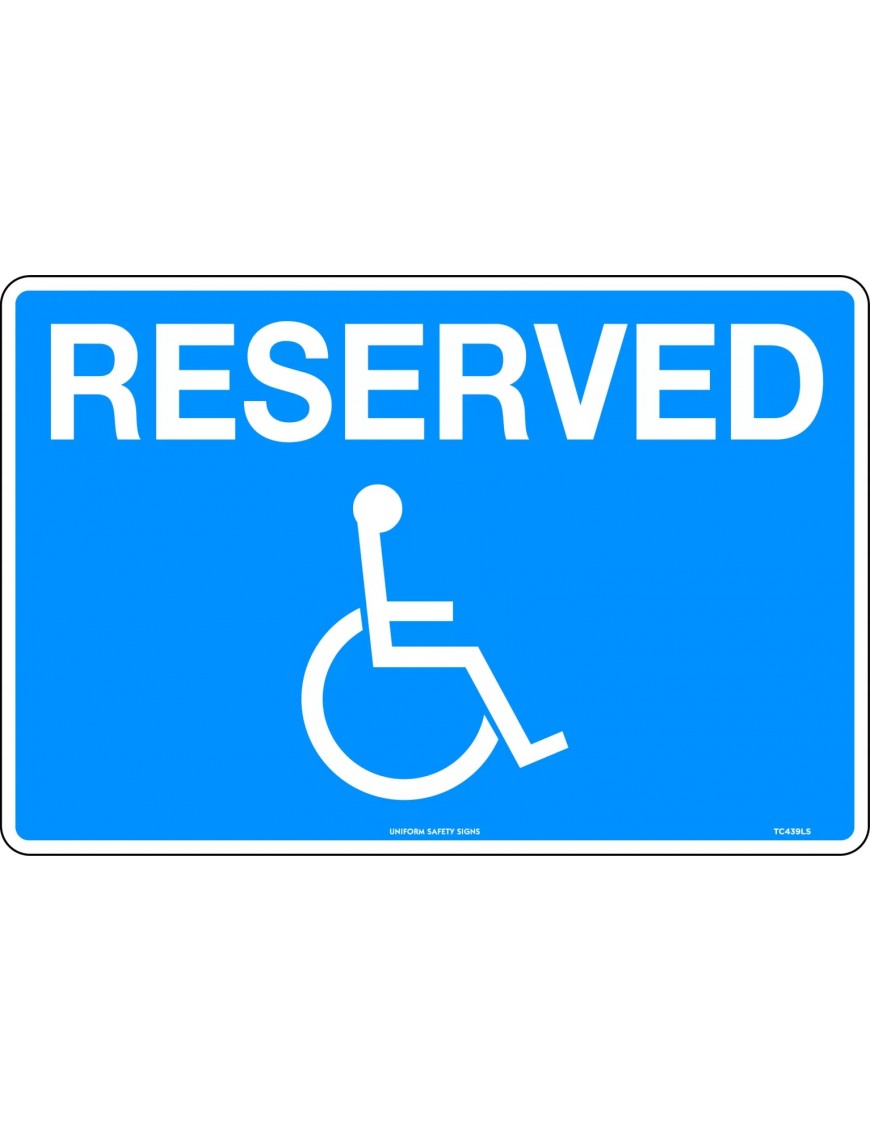 Parking Sign - Reserved Disabled Picto  Metal