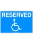 Parking Sign - Reserved Disabled Picto  Metal