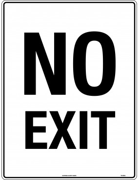 Parking Sign - No Exit  Metal