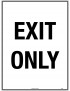 Parking Sign - Exit Only  Metal