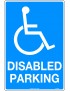 Parking Sign - Disabled Parking with symbol  Metal