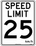 Speed Limit Sign - Speed Limit 25  Poly