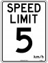 Speed Limit Sign - Speed Limit 5  Metal