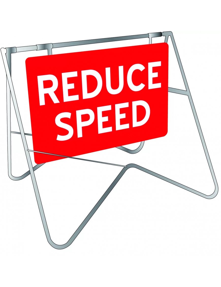 Swing Stand Signage - Reduce Speed