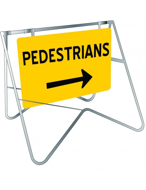 Swing Stand Signage - Pedestrians Right Arrow