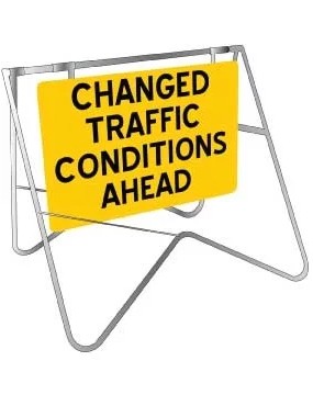 Swing Stand Signage - Changed Traffic Conditions Ahead