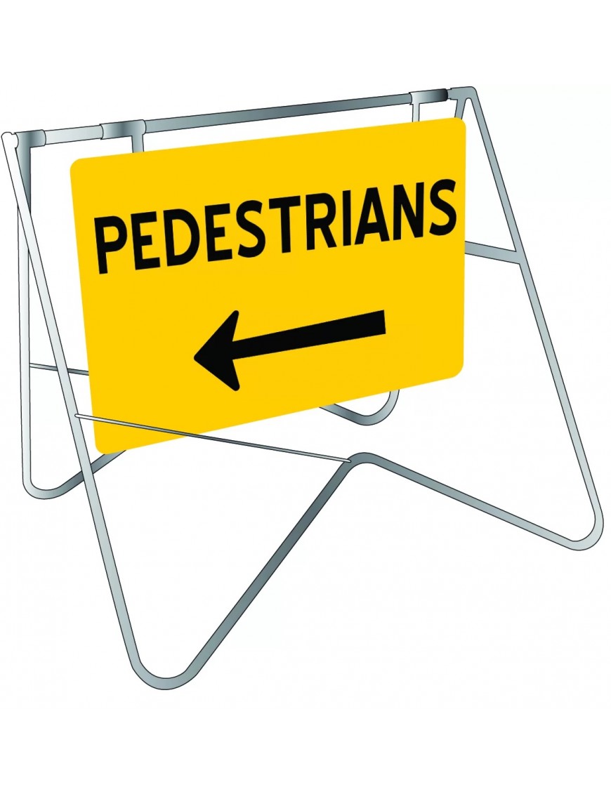 Swing Stand Signage - Pedestrians Left Arrow