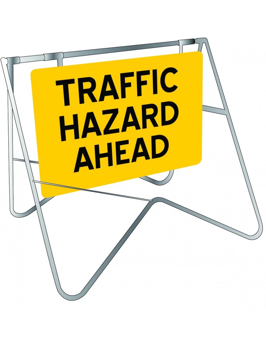 Swing Stand Signage - Traffic Hazard Ahead