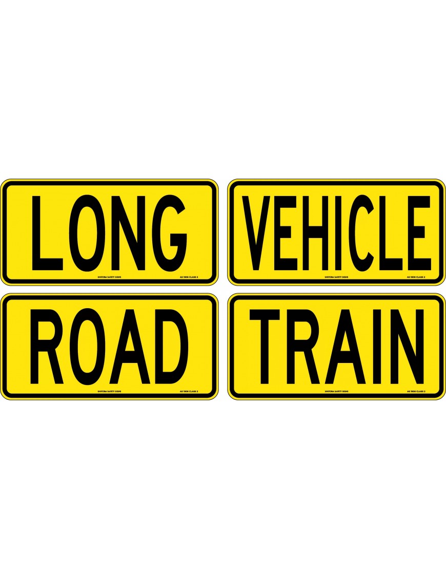 Vehicle Sign - Long Vehicle / Road Train Double Sided Class 2 Metal