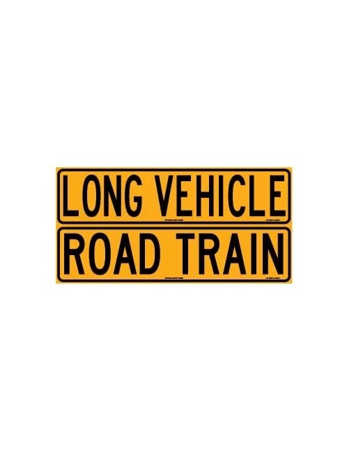 Vehicle Sign - Road Train / Long Vehicle Double Sided  Class 2 Metal