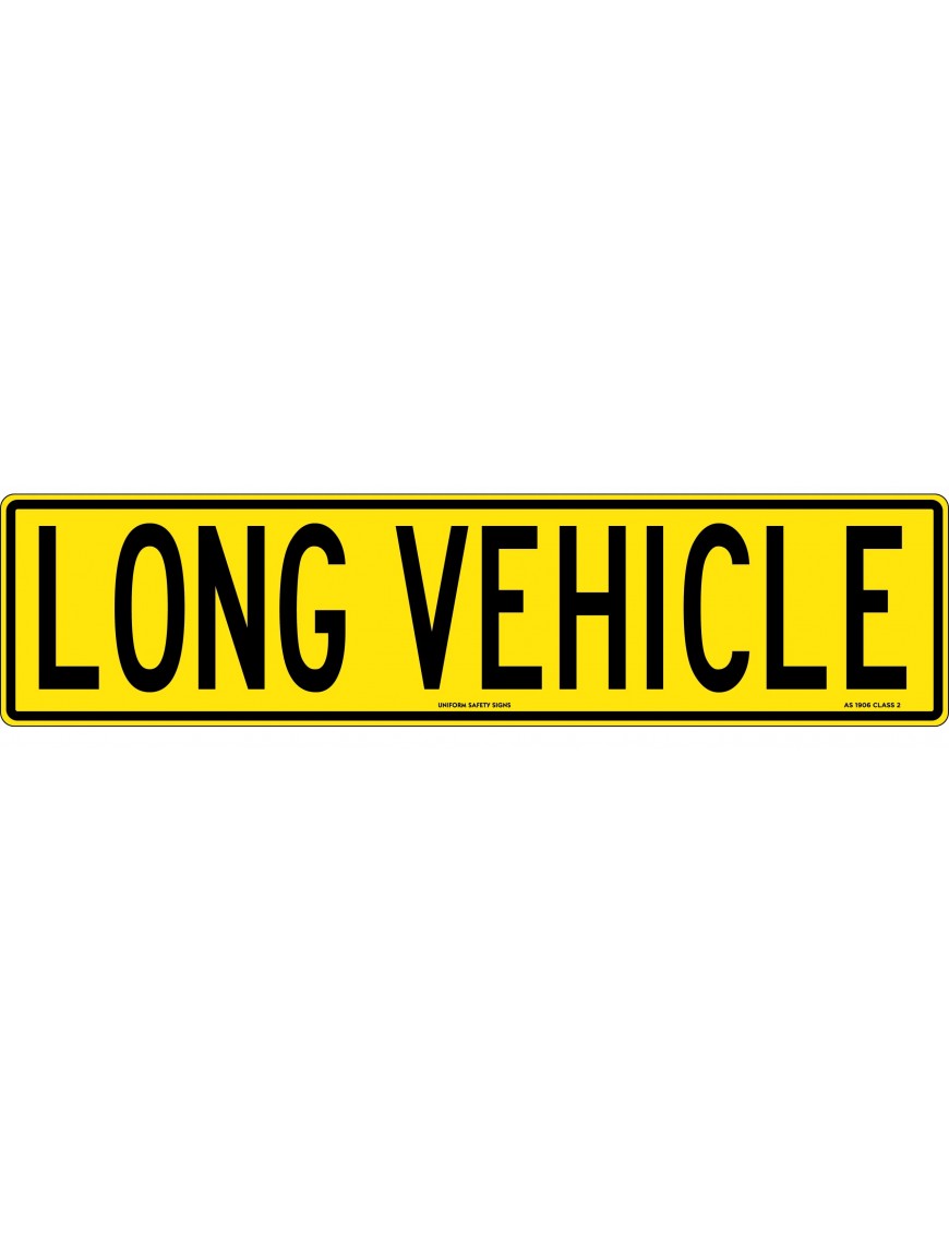 Vehicle Sign - Long Vehicle  Class 2 Aluminium