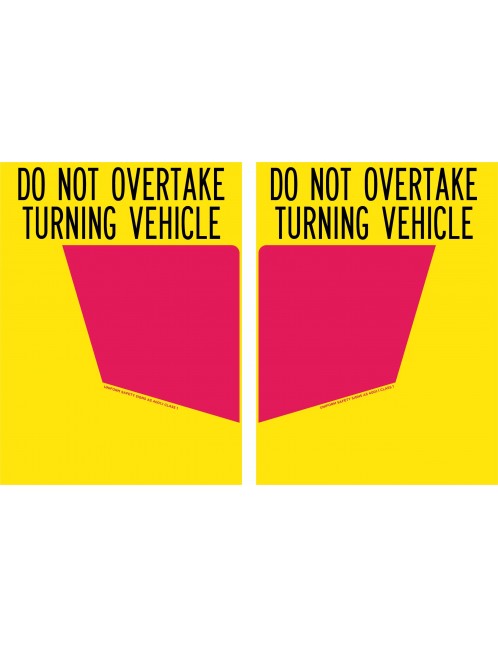 Vehicle Sign - Do Not Overtake Turning Vehicle Left Panel Only   Class 1 Aluminium