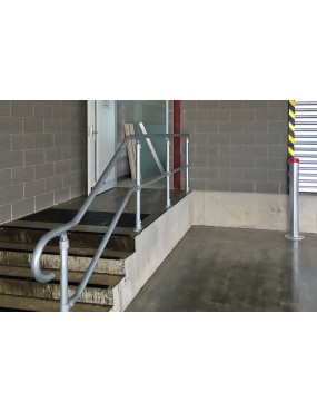 NoWeld Modular Handrail 2.75mm x 2m Rail, Galvanised and Powder Coated Yellow