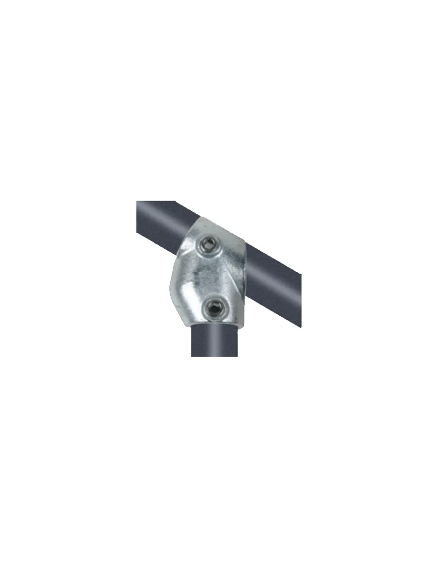 NoWeld 129 - Adjustable Top Tee 30 deg to 60 deg 48.3mm Connector - Galvanised