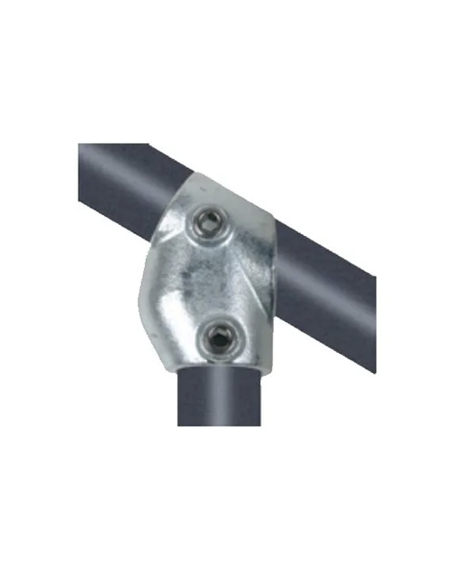 NoWeld 129 - Adjustable Top Tee 30 deg to 60 deg 48.3mm Connector - Galvanised