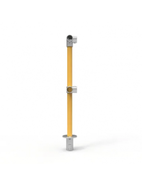 NoWeld Corner Post Removable In-Floor - Galvanised and Powder Coated Yellow